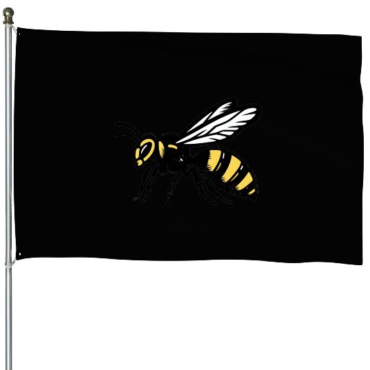 Two Color Wasp Insect Art House Flags