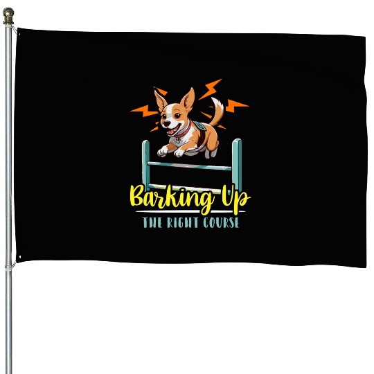Dog Agility Training Barking Up The Animal Lover House Flags