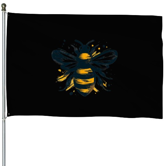 Honey Bee Insect Art 1 House Flags