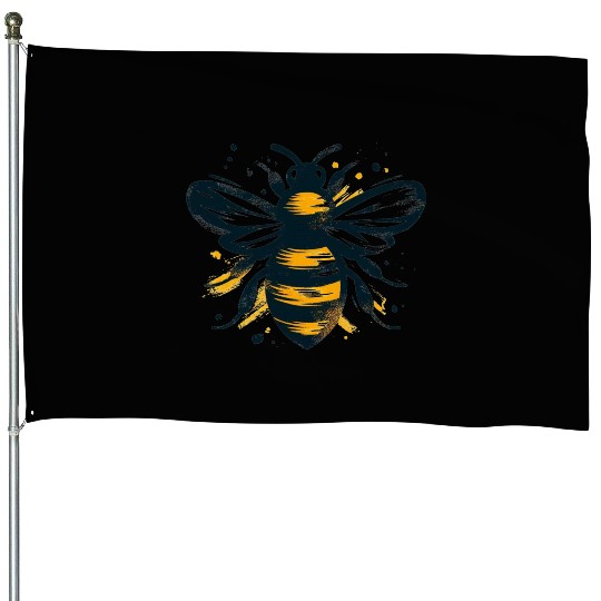 Honey Bee Insect Art 1 House Flags