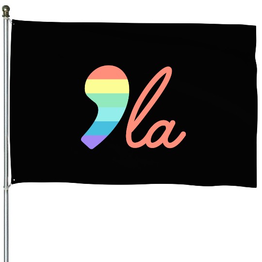 Comma La Kamala Harris Rainbow Election 2024 House Flags