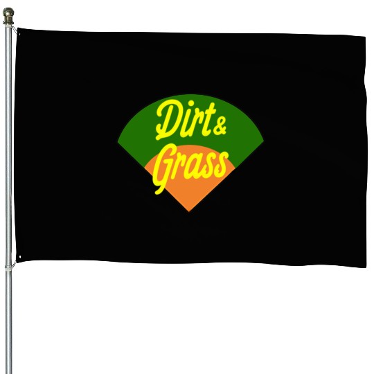 Dirt & Grass Diamond Baseball/Softball House Flags
