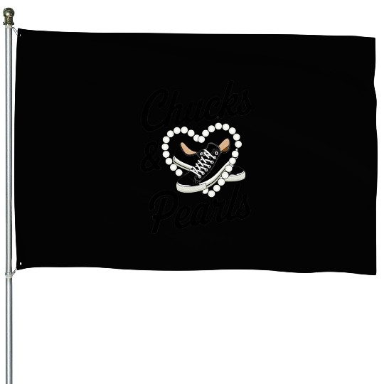 Chucks And Pearls 2024 I'M With Her Kamala 2024 House Flags