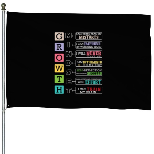 Growth Mindset Positive School Classroom Teacher House Flags