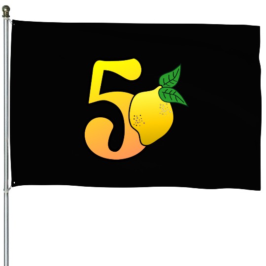 Number 50th Birthday Lemon House Flags