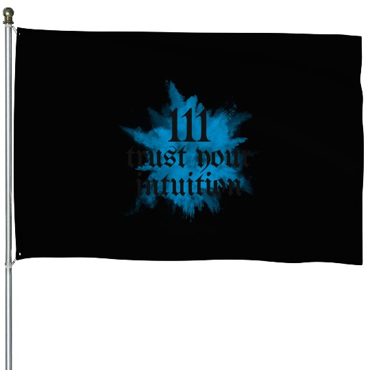 111 Trust Your Intuition Angel Number Mindful House Flags
