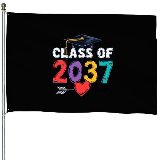 Celebrating the Class of 2037: A Colorful Future House Flags