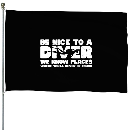 Scuba Diving Diver House Flags