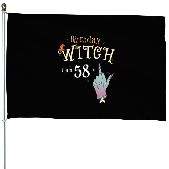 Yes It's My Birthday - 59th Birthday Witch Funny House Flags