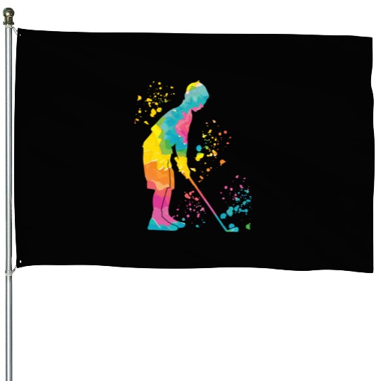 Golfer Colorsplash Kids Miniature Golf House Flags