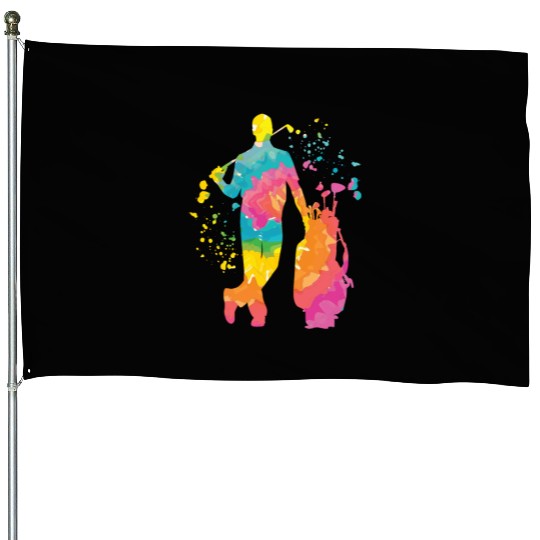 Golfer Colorsplash Kids Miniature Golf House Flags