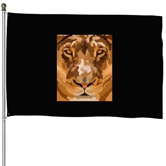 African Lion House Flags