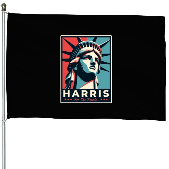 Harris 2024 statue of liberty Kamala Harris House Flags