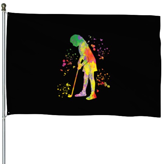 Golfer Colorsplash Kids Miniature Golf House Flags