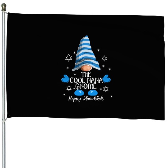 The Nana Gnome Funny Family MatchingGroup Hanukkah House Flags