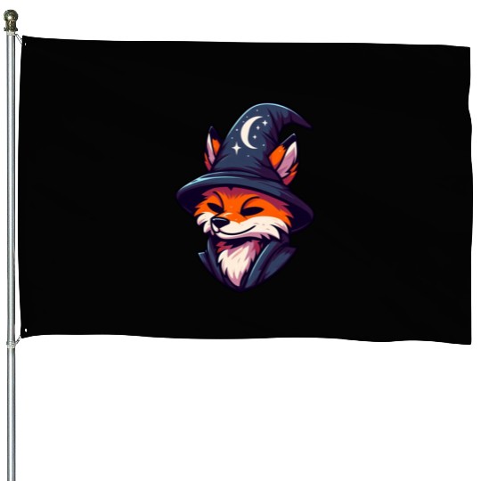 Fox Wizard - Magic Fantasy House Flags
