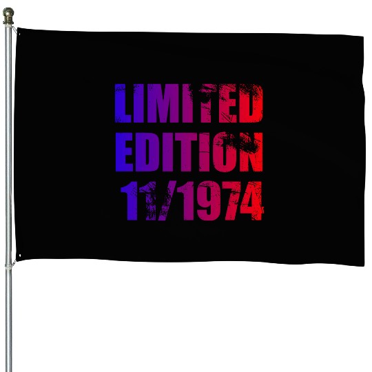 50th birthday Limited Edition 11/1974 House Flags