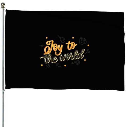 Amazing Joy to the world Illustration House Flags