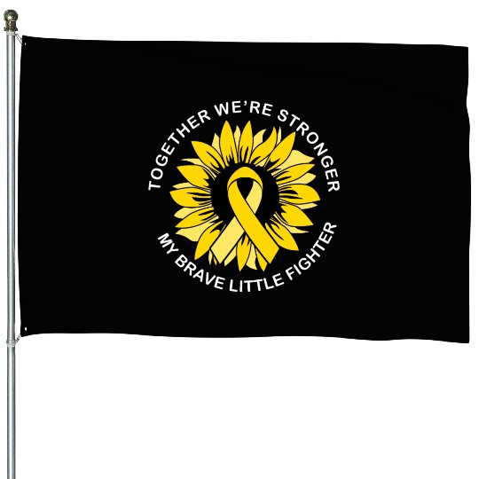Brave Little Fighter Child Cancer Awareness House Flags