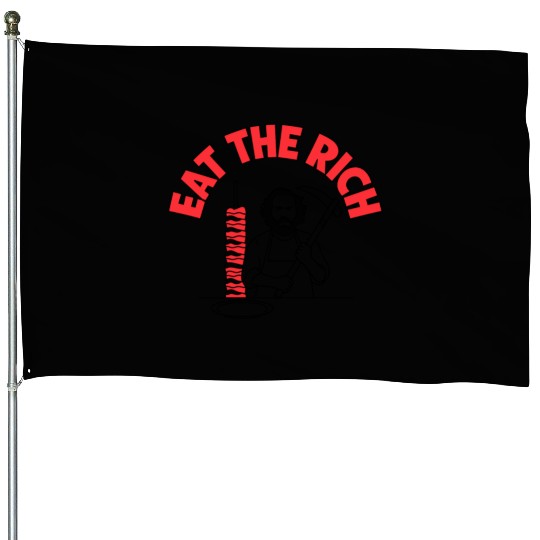 Eat The Rich Döner Kebab Parody Design House Flags