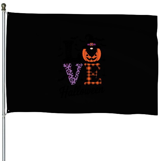 Love Halloween - Cute House Flags for Halloween Fans