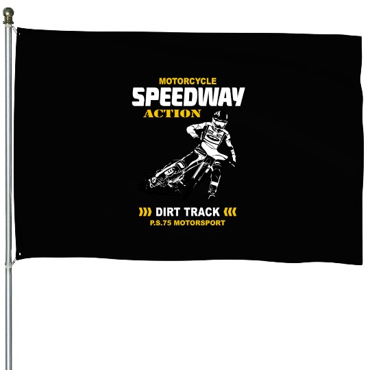 Motorcycle Speedway Racing House Flags