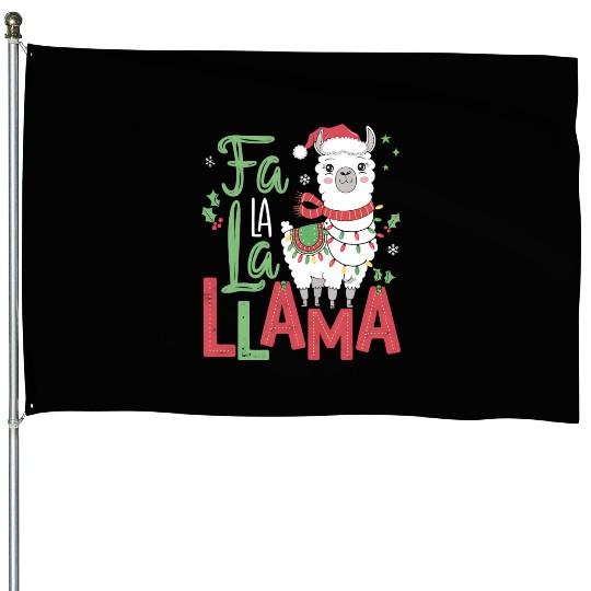 FA LA LA LLAMA House Flags