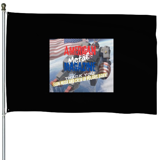 Elon Musk and Polaris Dawn crew A.M.M. 9-12 House Flags