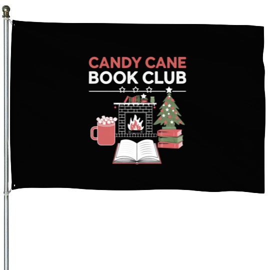 Bookish Christmas Candy Cane Book Club Bookish House Flags