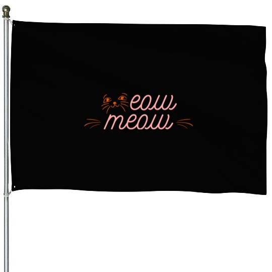 Meow Embrace the Purrfect Charm House Flags