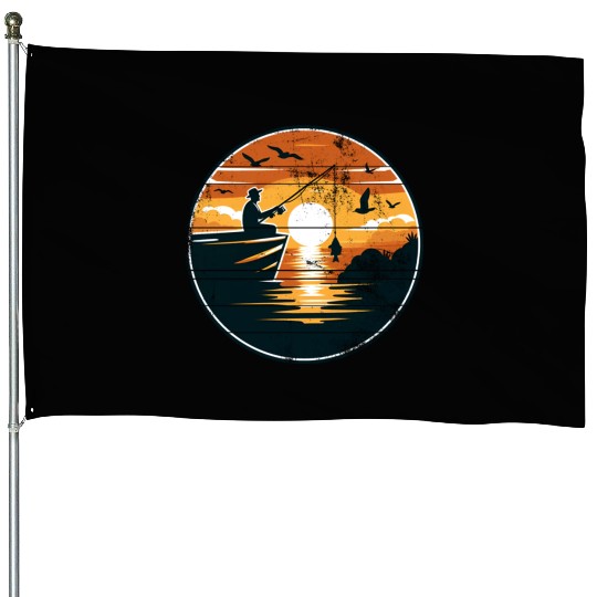 Angler Fishing Fish House Flags