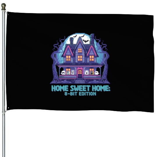 8 Bit Haunted House 01 House Flags