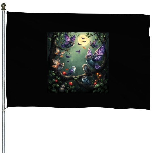 Enchanted Forest Creatures Halloween Ideas House Flags