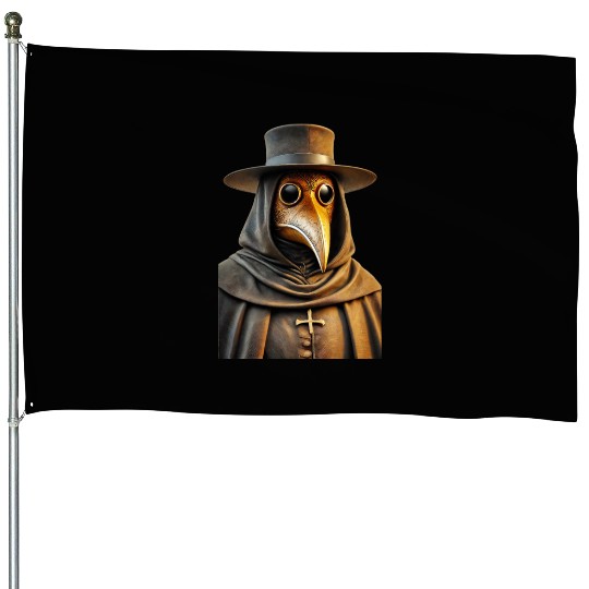 Golden Plague Doctor House Flags