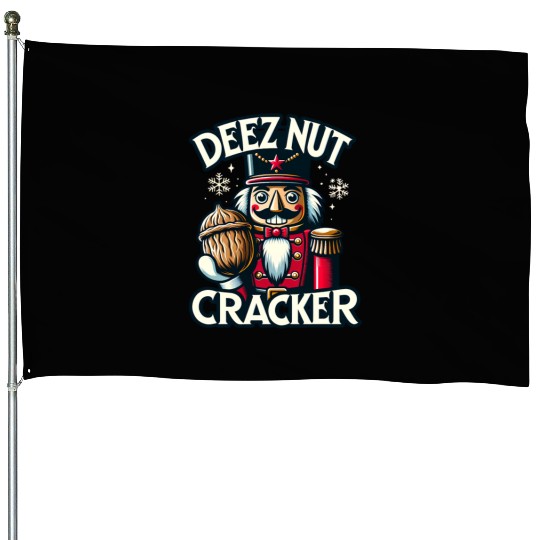 Deez Nut Nutcracker Meme House Flags: Funny Christmas