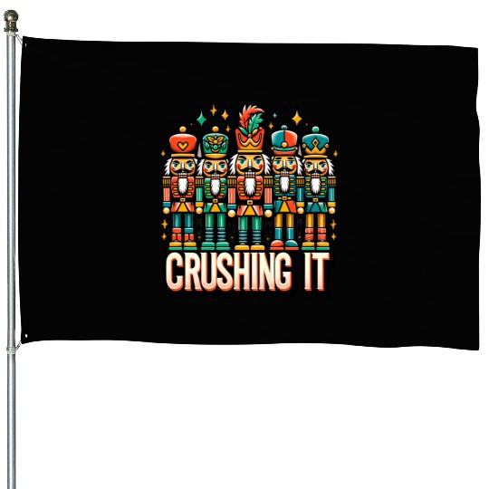 Crushin It: Nutcracker Christmas Apparel for House Flags
