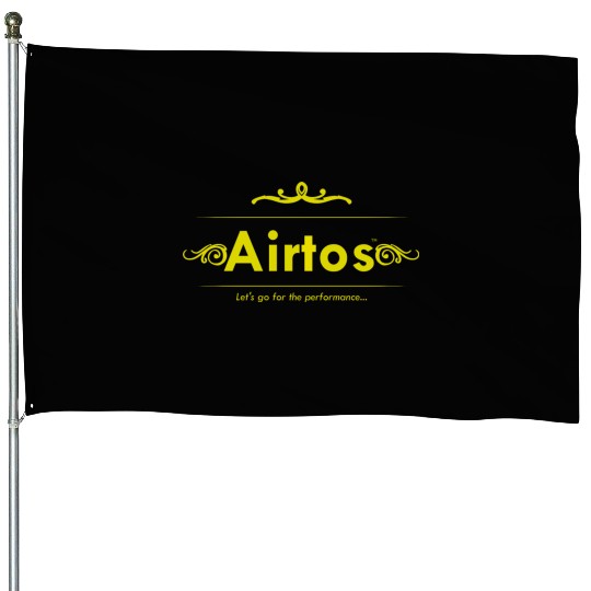Yellow Airtos logotext with DESIGN House Flags