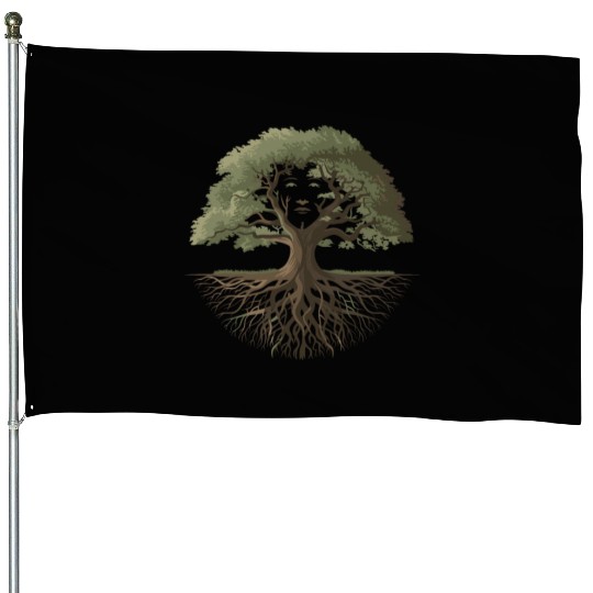 Tree of life for a Nature lover House Flags