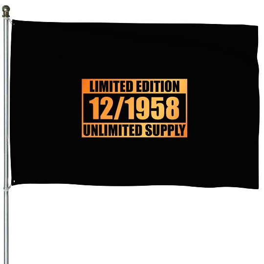 66th birthday Limited Edition - ꝏ Supply 12/1958 House Flags
