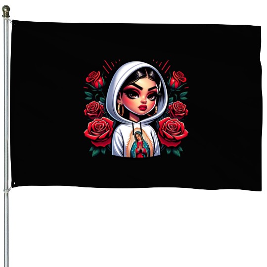 Virgen de Guadalupe Our Lady of Guadalupe House Flags