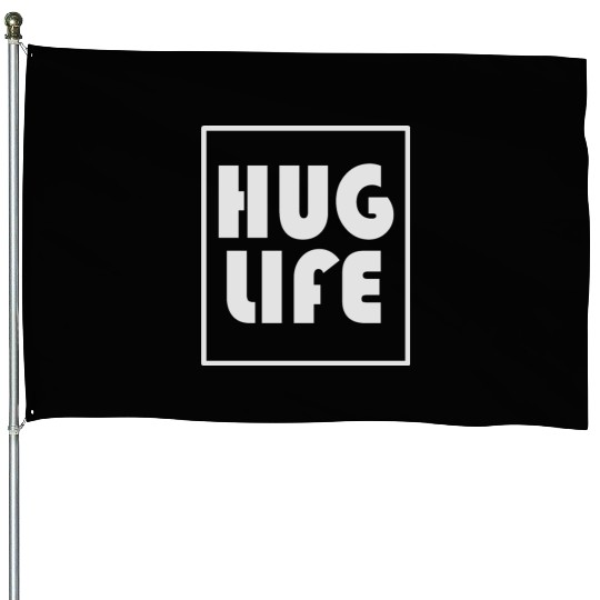Hug Life Retro Style House Flags