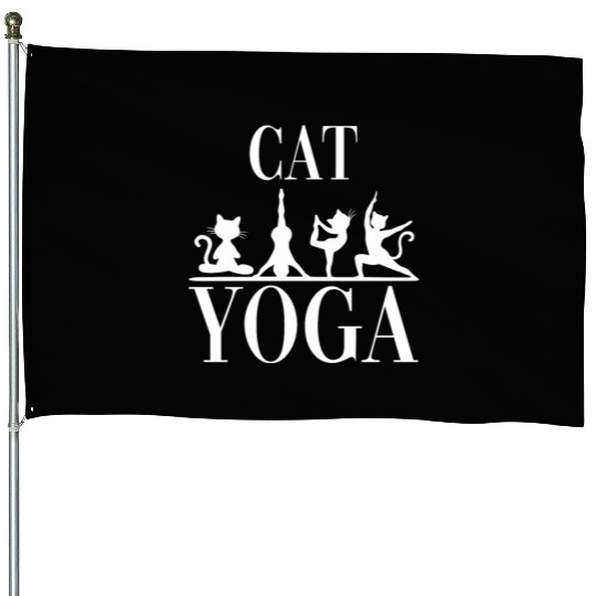 Yoga Cats for a Yoga Student Yoga Teacher Cat House Flags