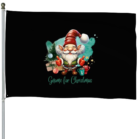 Thumbs Up Gnome for the Holidays Gnome Sweet Gnome House Flags