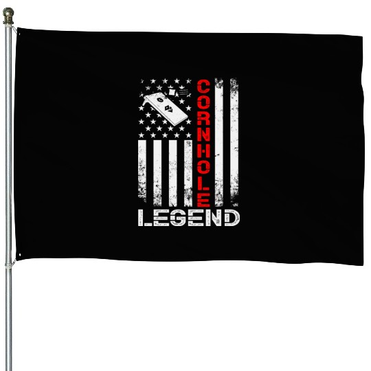 Cornhole Legend US American Flag House Flags