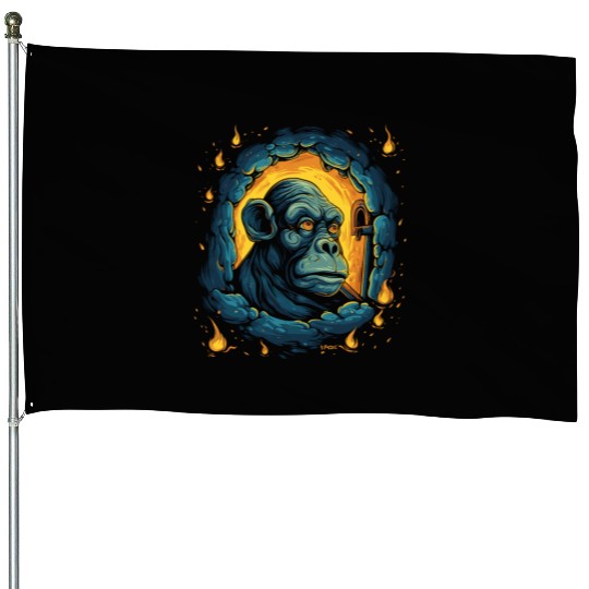 Night of the Starry Dungeon Monkey House Flags