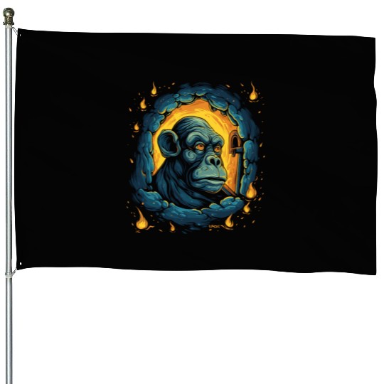 Night of the Starry Dungeon Monkey House Flags