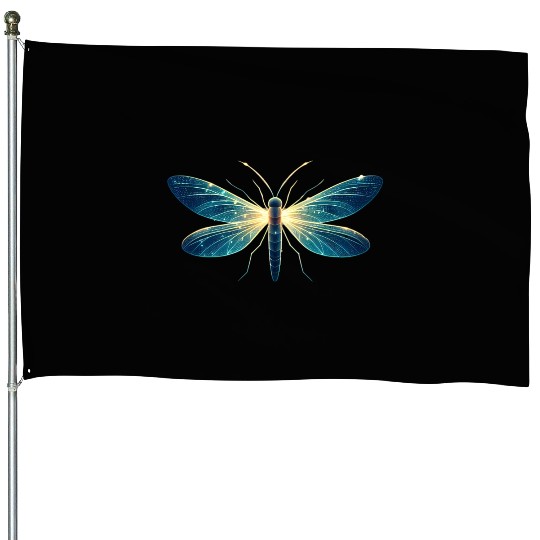 Moonlit Fireflies House Flags