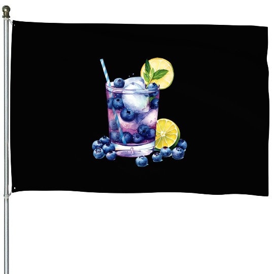 Blueberry Lemon Cocktail House Flags