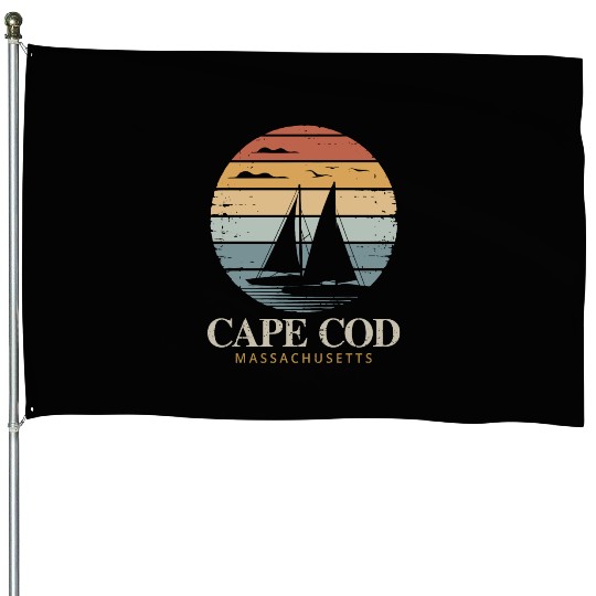 Cape Cod Vintage SunsetMassachusetts Sailing House Flags