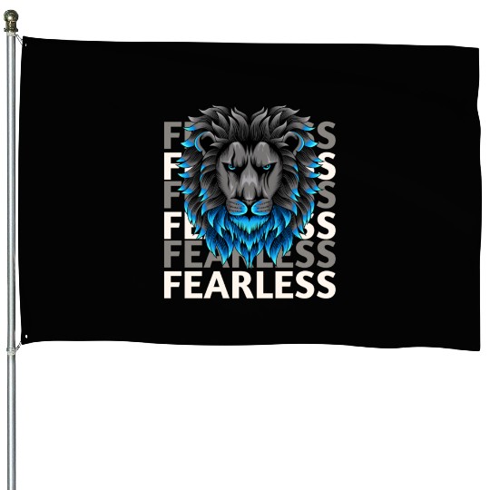 fearless lion design House Flags